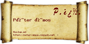 Péter Ámos névjegykártya